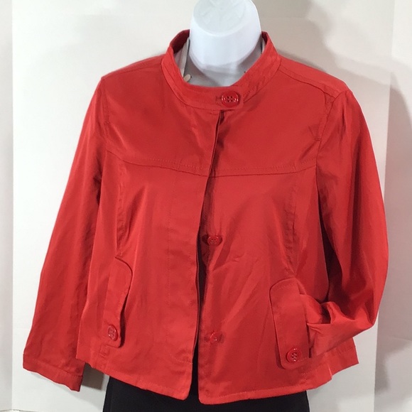 Oui Moments red cropped jacket - Picture 1 of 7